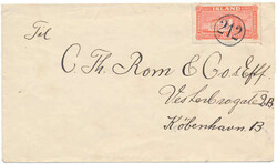 "212" Bugdustadir on a very beautiful cover to Copenhagen. F=400 for ...