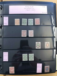 Collection on stock pages in a thick album incl. offices abroad etc. ...