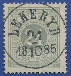 A wonderful copy of 24 öre grey with a perfect "LEKERYD 24.10 1885". ...