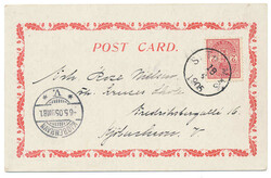 Fine picture postcard (harbour of St.Thomas) with 2 cents canc. "ST. ...