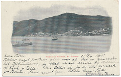 Fine picture postcard (harbour of St.Thomas) with 2 cents canc. "ST. ...