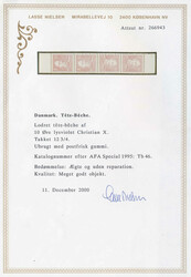 Tête-Bêche of 10 øre light violet Christian X in a never hinged ...