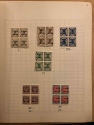 Collection of mainly blocks of four 1902-1940s and a few First Day ...