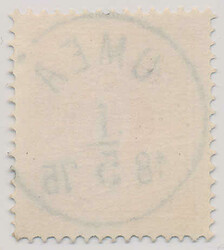 Fantastic copy of 6 öre yellow "UMEÅ 1.5 1875". SUPERB - EXCELLENT