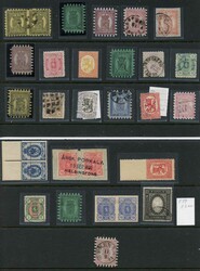 An interesting lot with better stamps and varieties 1860-1920s with, ...