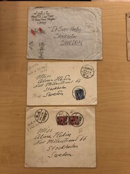 SVEN HEDIN. Lot with 13 covers to and from Hedin with interesting ...