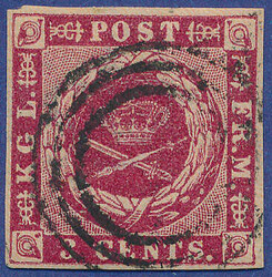 Colourful copy of 3 cents yellow gum with well placed mute three ring ...