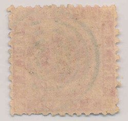 Beautiful copy of 3 cents line perforated with mute wedge canc. Cert. ...