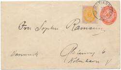 Beautiful 3 cents stationery envelope additionally franked with 7 ...