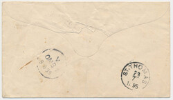 Beautiful 3 cents stationery envelope additionally franked with 7 ...