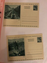 POSTAL STATIONERY. Collection in two binders with material from ...