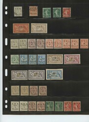 FRENCH OCCUPATION OF SYRIA 1919. T.E.O. overprint on French stamps, ...