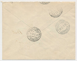 RODI. Registered philatelic cover to Padova with a cpl. set (9) 5c. - ...