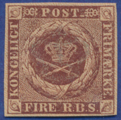 A remarkable 4 RBS FERSLEW 1^2 plate I No. 70 with unretouched design ...