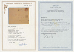 Beautiful cover with 20 aur pale violet on a "SHIP LETTER" 1880 to ...