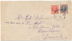 Cover to Denmark franked with 10 and 30 bit Frederik VIII" ST. THOMAS ...
