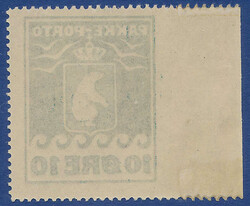 Beautiful copy of 10 øre Thiele II 3rd printing with wide imperf. ...