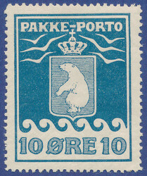Beautiful copy of 10 øre Thiele I 2nd printing. F=11.000. Certs ...