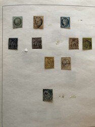 GUADELOUPE & MARTINIQUE. Collection on home made pages mixed used and ...