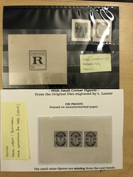 Small lot with die proofs for all denominations of Large Oval type ...