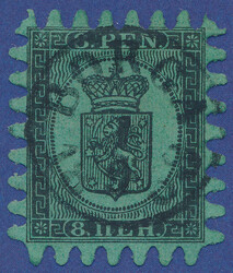 2530015: Finland 1860 Coat of arms rouletted