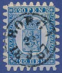 2530015: Finland 1860 Coat of arms rouletted