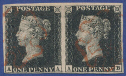 2865100: Great Britain 1840 1d black