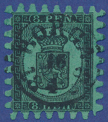 2530015: Finland 1860 Coat of arms rouletted