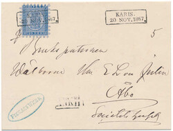 2530015: Finland 1860 Coat of arms rouletted