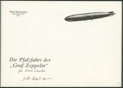 Die Pfalzfahrt des "Graf Zeppelin", Broschüre von Willi Hammann, 32 ...