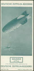 Deutsche Zeppelin-Reederei, "Sailings and Fares", 6 seitiger ...