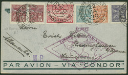 1930, Südamerikafahrt. Brasilien Post, Etappe Florianopolis - Recife ...