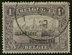 1 Franc, vioett, gestempelt, tadellose Erhaltung, Fotobefund Dr. ...