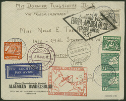1931, DO-X Flug Europa - Südamerika, Niederlande Aufgabe, Brief ab ...