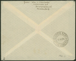 1931, DO-X Flug Europa - Südamerika, Niederlande Aufgabe, Brief ab ...