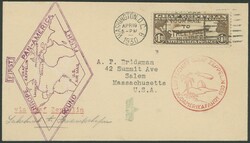 Südamerikafahrt 1930, USA-Post, FDC mit $ 1,30 Zeppelin, ...