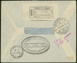 2. Südamerikafahrt 1932, Paraguay Post, kleiner R-Brief ab Asuncion ...