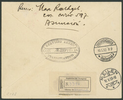 4. Südamerikafahrt 1932, Paraguay-Post, Brief mit kompletter ...