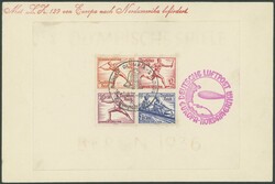 6. Nordamerikafahrt 1936, FDC mit Olympiablock und Olympia SST ...