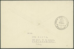 6. Nordamerikafahrt 1936, FDC mit Olympiablock und Olympia SST ...