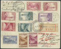 8. Südamerikafahrt 1932, R-Brief ab Andorra la Vieille 23.9.32, via ...