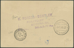 1933, 3. Südamerikafahrt, GA-Kartef ab mit Zusatzfrankatur ab ...