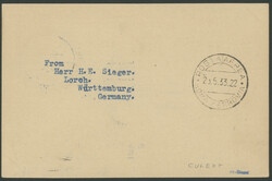 3. Südamerikafahrt 1933, Karte ab Valletta 26.6. via Rom 28.6. und ...