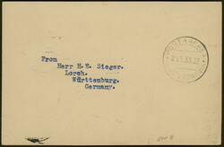 3. Südamerikafahrt 1933, GSK mit Zusatzfrankatur ab Valetta 26.6.33 ...