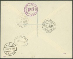 TANGER, 1. Nordamerikafahrt 1936, R-Brief Tanger - New York mit 4 ...