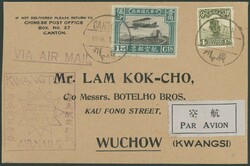 1931-01-16, First Flight Canton - Wuchow, Canton Aviation Bureau, ...