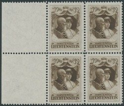 Regierungsantritt, kompletter postfrischer Rand-Viererblocksatz, ...