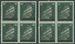 42 Pfg 3. Wiener Aushilfsausgabe, Aufdruck in einem bzw. zwei ...