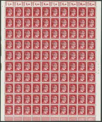 MONDSEE, 12 Pfg Hitler mit Maschinenaufdruck, kompletter postfrischer ...