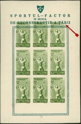 RUMÄNIEN 1945, 32 L Volkssport grün, ungezähnt, kompletter ...